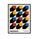 plakat w ramce bauhaus cubes