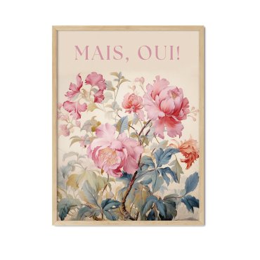 french peonies plakat w piwonie