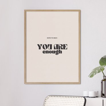 you are enough plakat w ramie