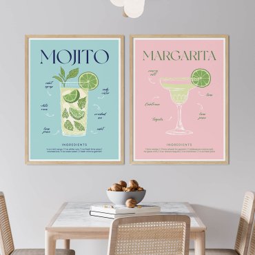 summer cocktails plakaty do kuchni i jadalni