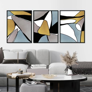 stained glass plakaty w zestawie