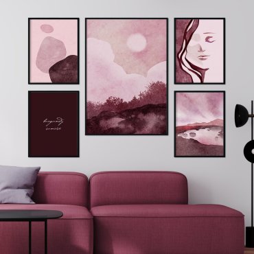 burgundy sunrise plakaty w galerii