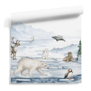 tapeta dziecięca polarna arctic stories