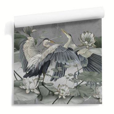 heron twin tapeta w ptaki