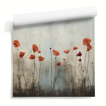 poppy mural tapeta w kwiaty