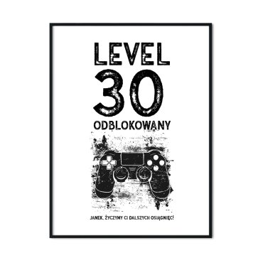 level 30 odblokowany plakat na urodziny