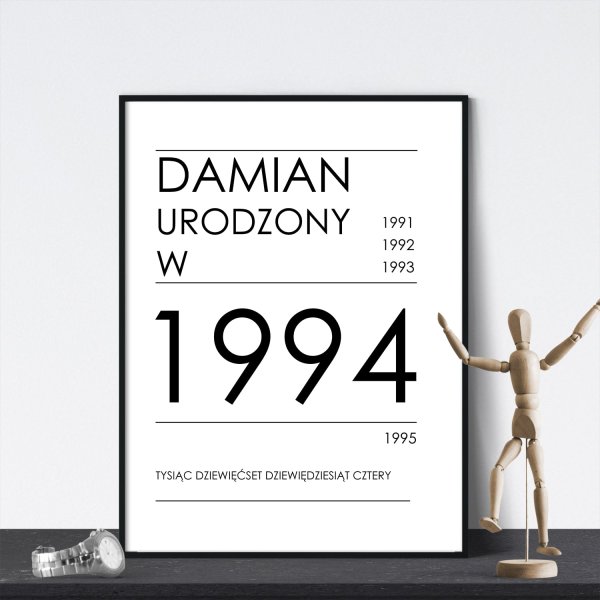 plakat urodzinowy na 30 urodzony w 1994