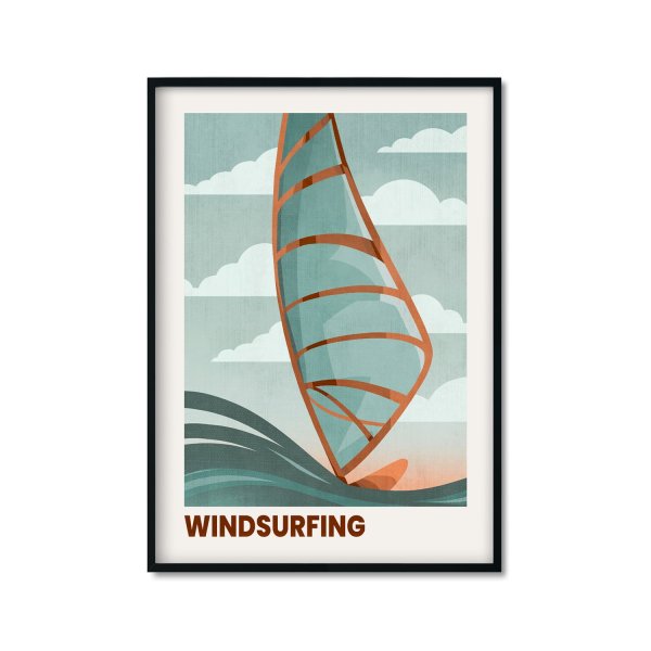 plakat dla mężczyzny windsurfing