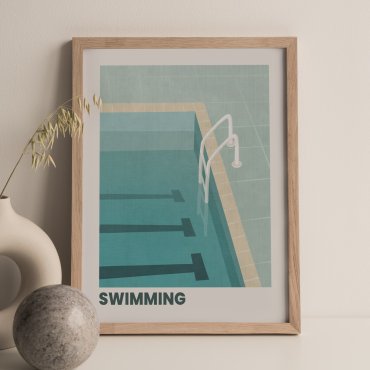 plakat dla chłopaka swimming