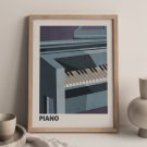 piano plakat muzyczny w ramie