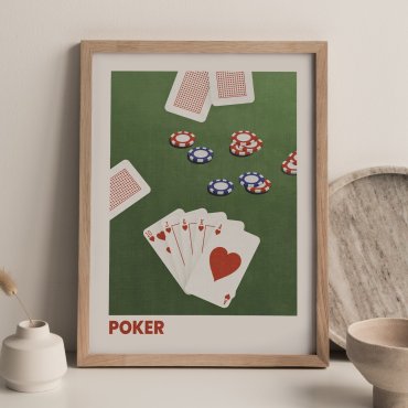 poker plakat dla mężczyzny