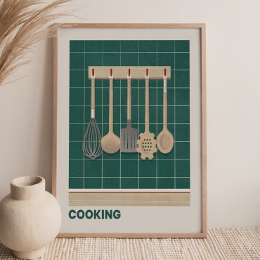 modny plakat cooking