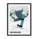 sportowy plakat snowboard