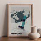 snowboard plakat zimowy