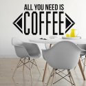 ALL YOU NEED IS COFFEE - Naklejka ścienna