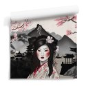 tapeta na ścianę japoński styl geisha serenity