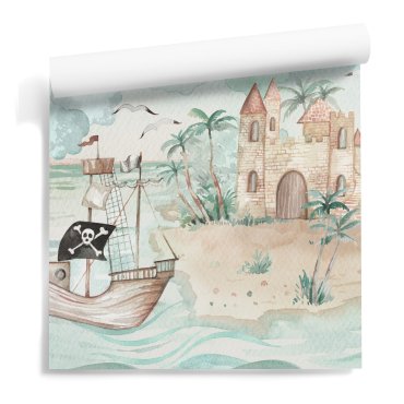 pirate castle tapeta piracka