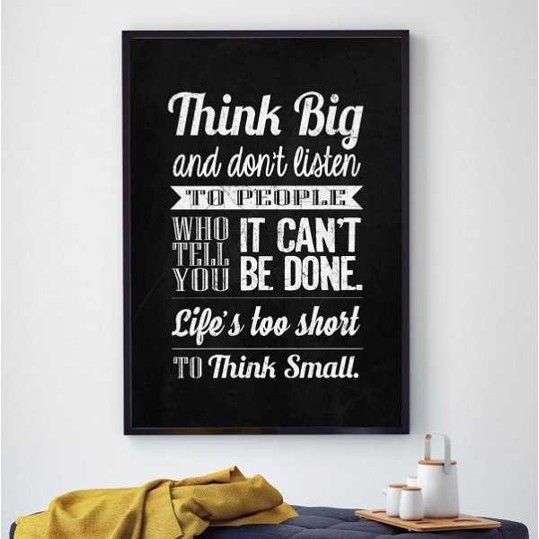 THINK BIG - Plakat typograficzny THINK BIG - Plakat typograficzny