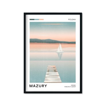 plakat turystyczny mazury