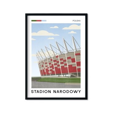 plakat ze stadionem narodowym