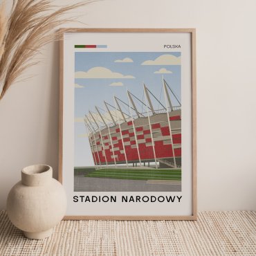 plakat ze stadionem narodowym