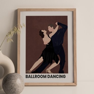 plakat dla tancerki ballroom dancing