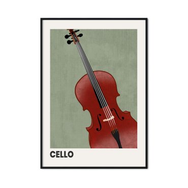 plakat muzyczny cello