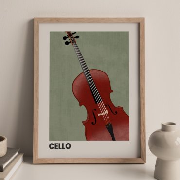 plakat muzyczny cello