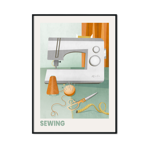 plakat dla kobiety sewing