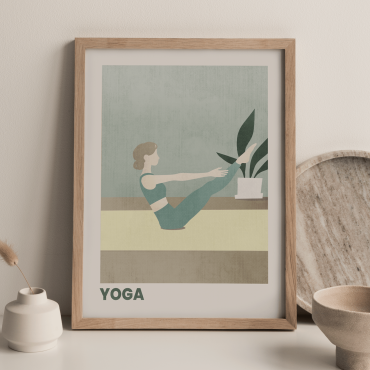 plakat ścienny yoga