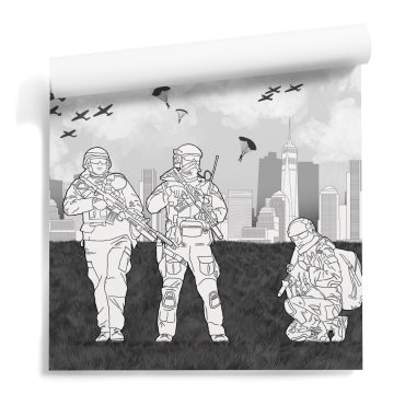 soldiers adventure tapeta chłopięca