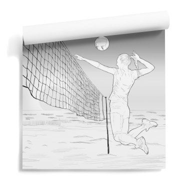 volleyball jump tapeta ścienna