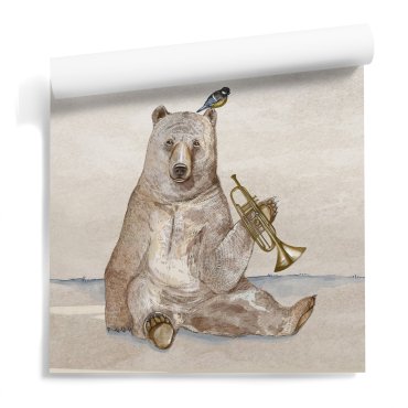 bear orchestra tapeta ścienna dla dzieci