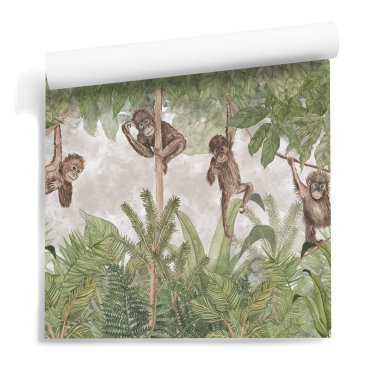 orangutan jungle tapeta w małpki