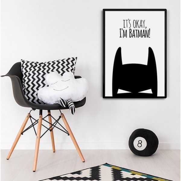 It's okay, I'm Batman! - Plakat designerski It's okay, I'm Batman! - Plakat designerski