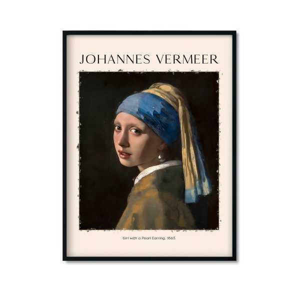 "Dziewczyna z perłą" plakat Jan Veermer "Dziewczyna z perłą" plakat Jan Veermer