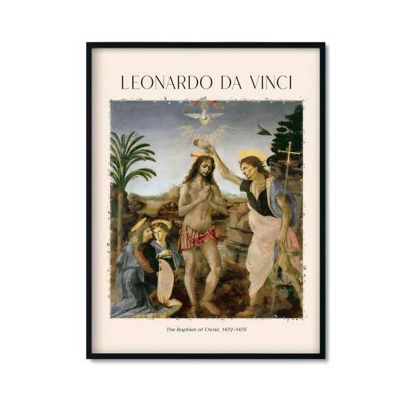 "Chrzest Chrystusa" plakat w ramie reprodukcja Leonardo da Vinci "Chrzest Chrystusa" plakat w ramie reprodukcja Leonardo da Vinci