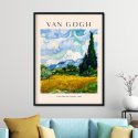"Pole pszenicy z cyprusami"  Vincent van Gogh - plakat z reprodukcją obrazu