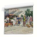 Tapeta z reprodukcją obrazu "Rynek Kleparski w Krakowie" Pankiewicz