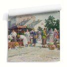 Tapeta z reprodukcją obrazu "Rynek Kleparski w Krakowie" Pankiewicz Tapeta z reprodukcją obrazu "Rynek Kleparski w Krakowie" Pankiewicz