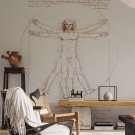"Człowiek witruwiański" Leonardo da Vinci - tapeta ścienna "Człowiek witruwiański" Leonardo da Vinci - tapeta ścienna