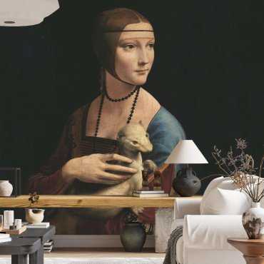 "Dama z gronostajem" tapeta z reprodukcją obrazu Leonardo da Vinci