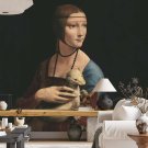 "Dama z gronostajem" tapeta z reprodukcją obrazu Leonardo da Vinci "Dama z gronostajem" tapeta z reprodukcją obrazu Leonardo da Vinci
