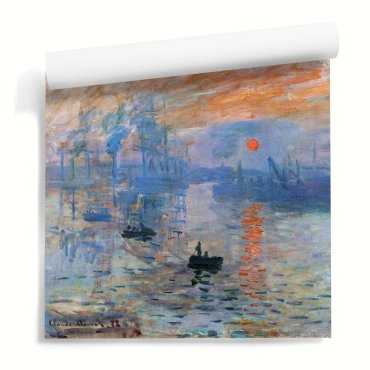 "Wschód słońca" - Claude Monet reprodukcja obrazu - Tapeta ścienna