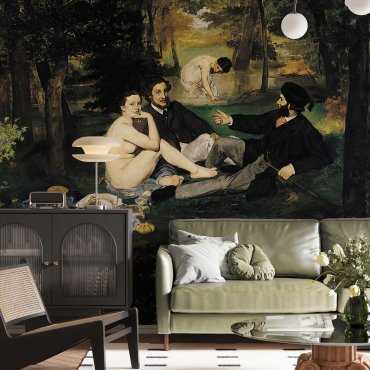 Tapeta ścienna z reprodukcją obrazu - "Śniadanie na trawie" Édouard Manet