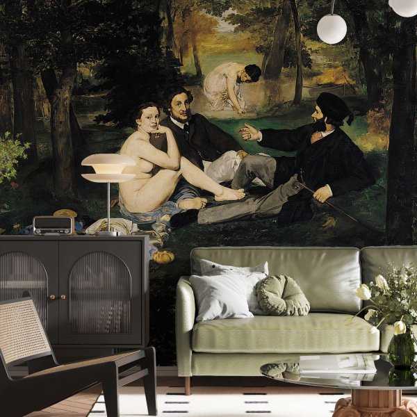 Tapeta ścienna z reprodukcją obrazu - "Śniadanie na trawie" Édouard Manet Tapeta ścienna z reprodukcją obrazu - "Śniadanie na trawie" Édouard Manet