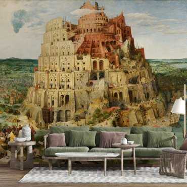 Tapeta na ścianę z reprodukcją obrazu - "Wieża Babel" Pieter Bruegel