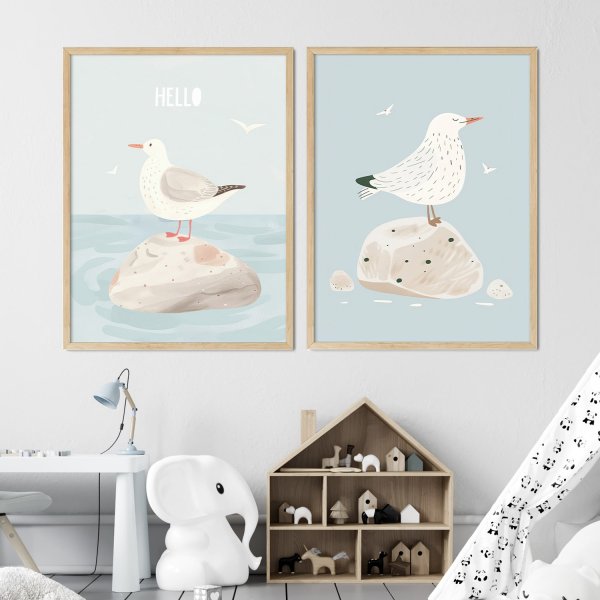 plakaty ścienne seagull chill