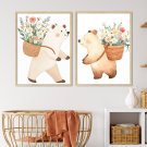 zestaw plakatów dziecięcych flower bear