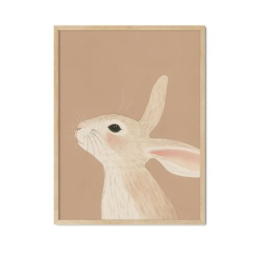 plakat dziecięcy beige bunny